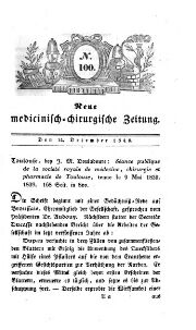 Medicinisch chirurgische Zeitung