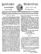 Feldkircher Wochenblatt