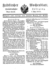 Feldkircher Wochenblatt