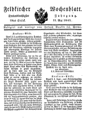 Feldkircher Wochenblatt