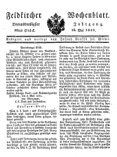 Feldkircher Wochenblatt