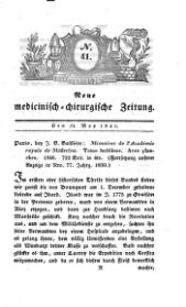Medicinisch chirurgische Zeitung