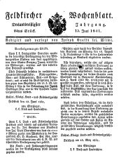 Feldkircher Wochenblatt