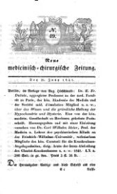 Medicinisch chirurgische Zeitung