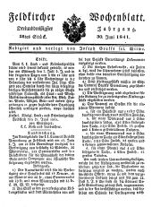 Feldkircher Wochenblatt