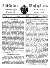 Feldkircher Wochenblatt