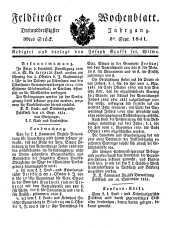 Feldkircher Wochenblatt