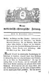 Medicinisch chirurgische Zeitung