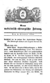 Medicinisch chirurgische Zeitung