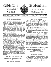 Feldkircher Wochenblatt