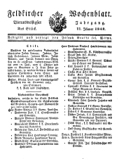 Feldkircher Wochenblatt