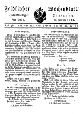 Feldkircher Wochenblatt