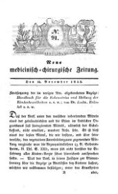 Medicinisch chirurgische Zeitung