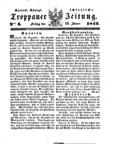 Kais. Königl. Schlesische Troppauer-Zeitung