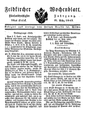 Feldkircher Wochenblatt