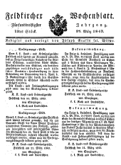 Feldkircher Wochenblatt