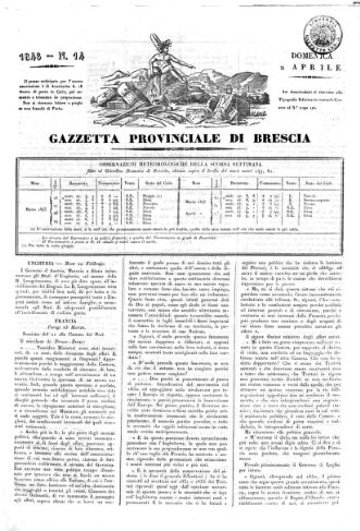 Giornale della provincia Bresciana