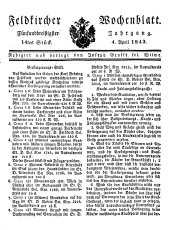 Feldkircher Wochenblatt