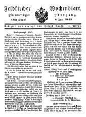 Feldkircher Wochenblatt