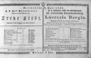 Theaterzettel (Oper und Burgtheater in Wien)