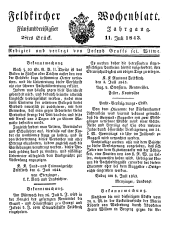 Feldkircher Wochenblatt