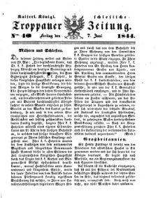 Kais. Königl. Schlesische Troppauer-Zeitung