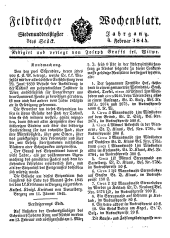 Feldkircher Wochenblatt