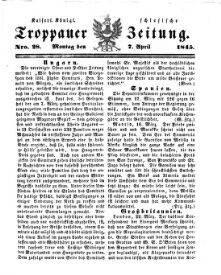 Kais. Königl. Schlesische Troppauer-Zeitung
