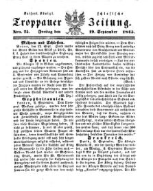 Kais. Königl. Schlesische Troppauer-Zeitung