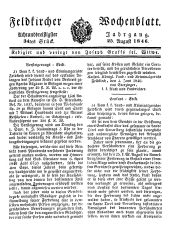 Feldkircher Wochenblatt