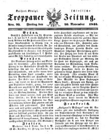 Kais. Königl. Schlesische Troppauer-Zeitung