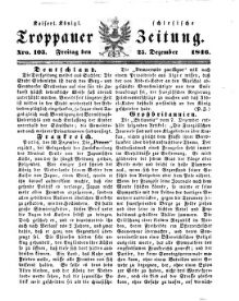 Kais. Königl. Schlesische Troppauer-Zeitung