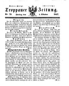 Kais. Königl. Schlesische Troppauer-Zeitung