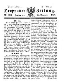 Kais. Königl. Schlesische Troppauer-Zeitung