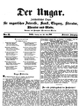 Der Ungar. Zeitschriftliches Organ für magyarische Interessen