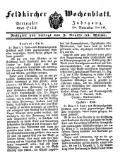 Feldkircher Wochenblatt