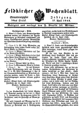 Feldkircher Wochenblatt