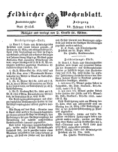 Feldkircher Wochenblatt