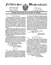 Feldkircher Wochenblatt