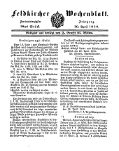 Feldkircher Wochenblatt