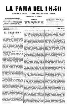 La Fama. Giornale di scienze, lettere, arti, industria e teatri