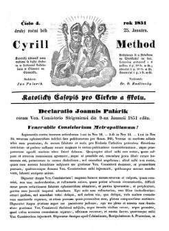 Cyrill a Method cilli Katolicky casopis pro cirkev a skolu