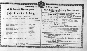 Theaterzettel (Oper und Burgtheater in Wien)