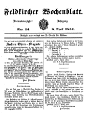 Feldkircher Wochenblatt