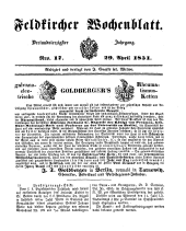 Feldkircher Wochenblatt