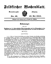 Feldkircher Wochenblatt