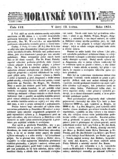 Morawske Nowiny (Noviny). (Mährische Zeitung.)