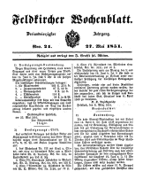 Feldkircher Wochenblatt