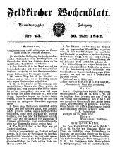 Feldkircher Wochenblatt