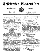 Feldkircher Wochenblatt